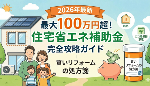 【2026年最新】最大100万円超！住宅省エネ補助金完全攻略ガイド｜賢いリフォームの処方箋